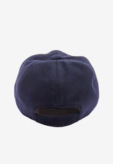 Embroidered Logo Cashmere Cap