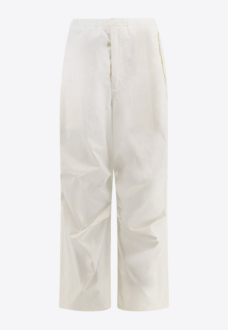 Knee-Pleat Oversized Pants