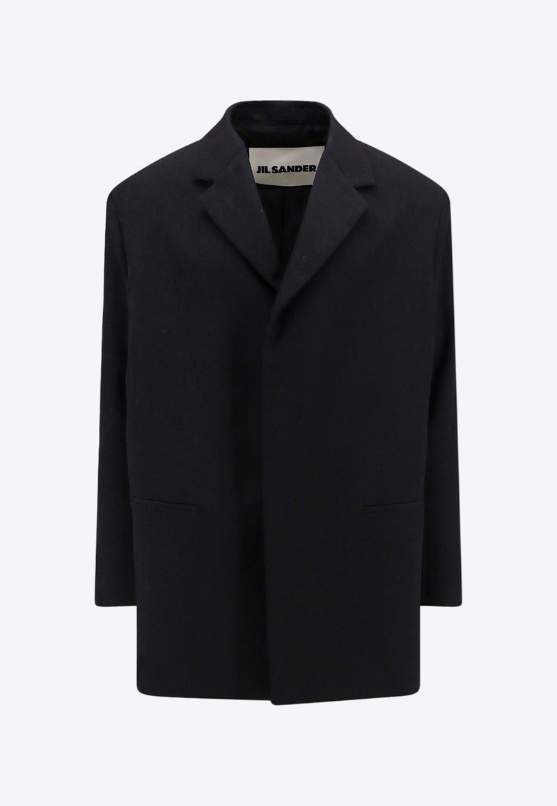 Oversized Single-Breasted Wool Blazer