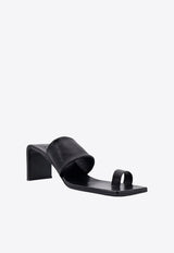 50 Ring-Toe Sandals in Grained Leather