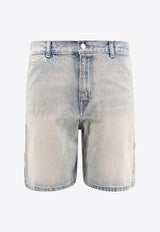 Faded Denim Shorts