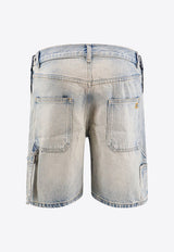 Faded Denim Shorts