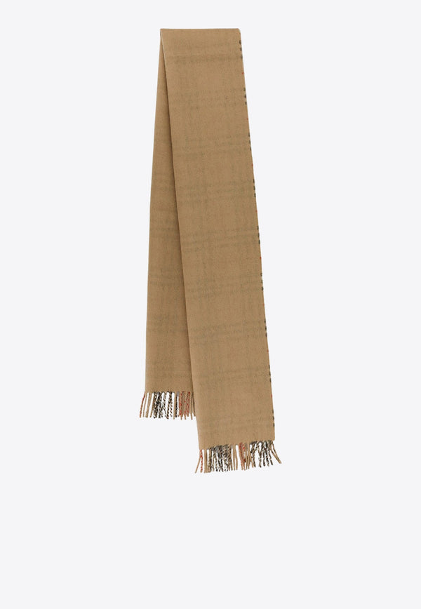 Reversible Fringed Cashmere Scarf