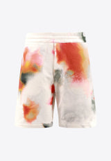 Obscured Flower Print Bermuda Shorts