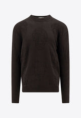 Skull Jacquard Knitted Sweater