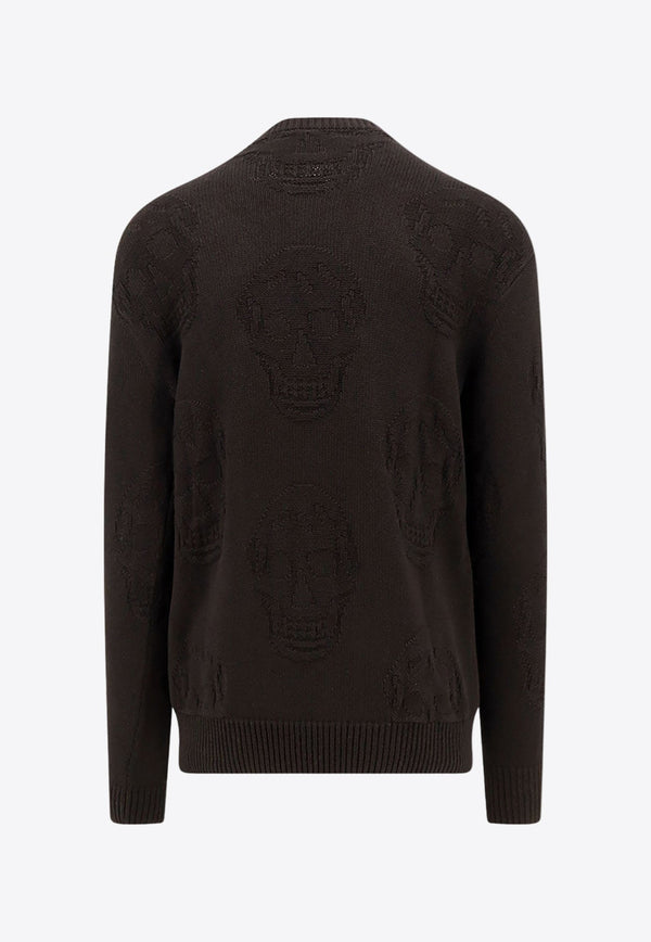 Skull Jacquard Knitted Sweater