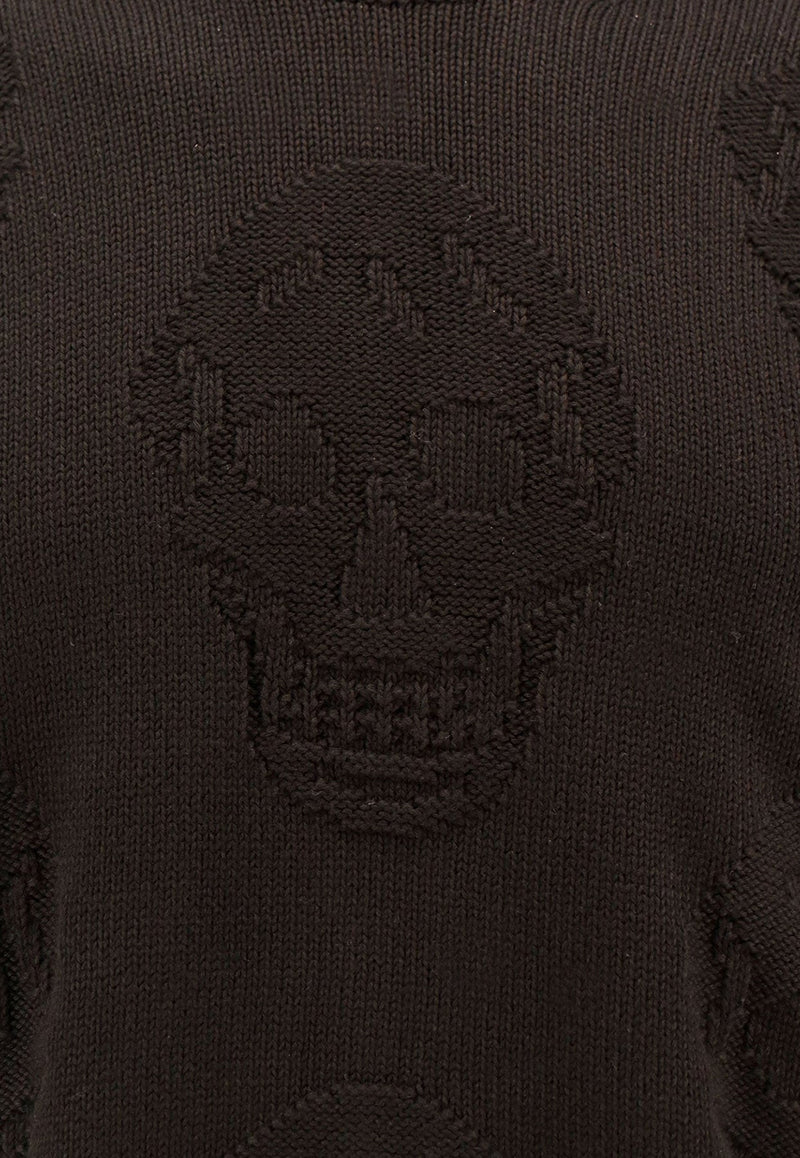 Skull Jacquard Knitted Sweater