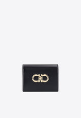 Gancini Plaque Bi-Fold Leather Wallet