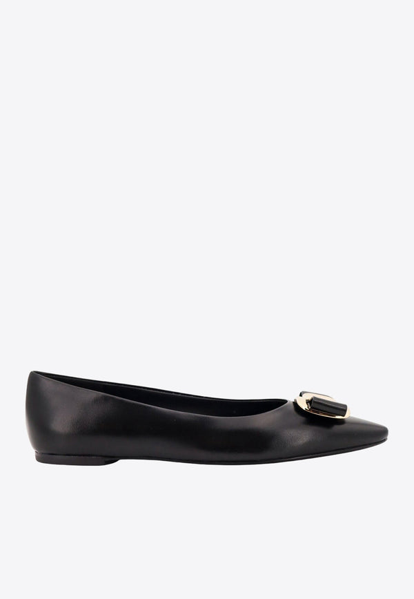 Zea Vara Bow Nappa Leather Ballet Flats