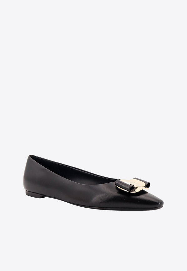 Zea Vara Bow Nappa Leather Ballet Flats