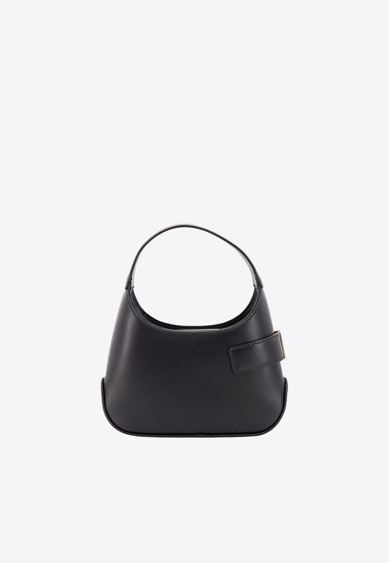 Mini Gancini Hobo Bag in Calf Leather