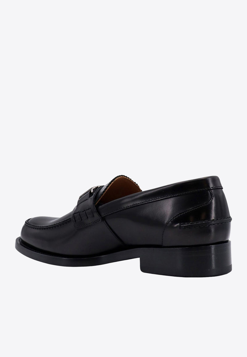 Greca Patent Leather Loafers