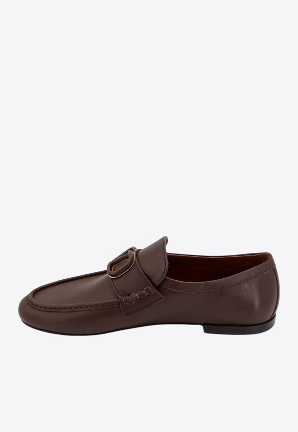 VLogo Signature Leather Loafers