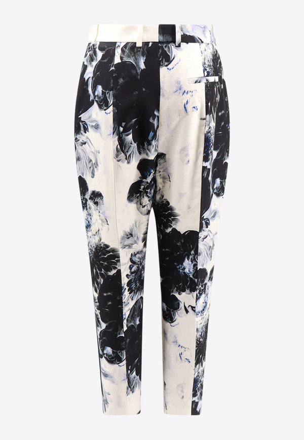 Floral Print Tailored Pants
