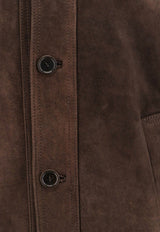 Button-Up Suede Jacket