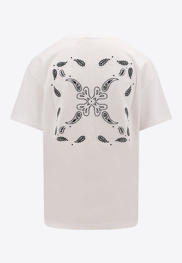 Bandana Arrow-Embroidered Crewneck T-shirt