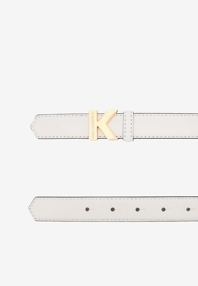 K Buckle Leather Belt