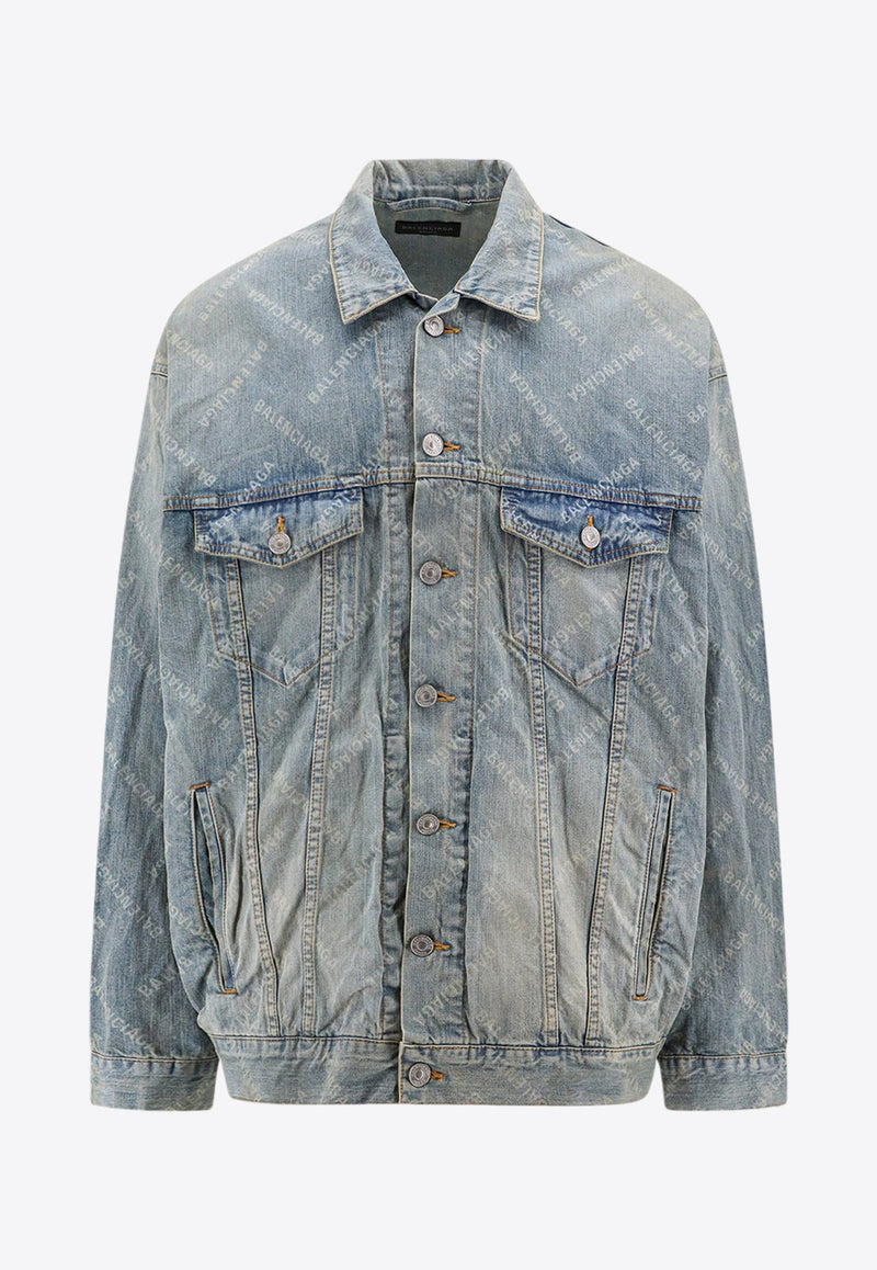 All-Over Logo Denim Jacket