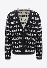 All-Over Logo Intarsia Cardigan