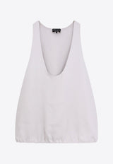 Sleeveless Silk Top