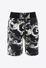 Chromo Couture Print Track Shorts