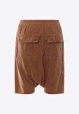 Drawstring Drop-Crotch Shorts