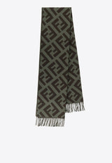 Logo Jacquard Cashmere Scarf