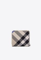 Medium Checked Zip-Around Wallet