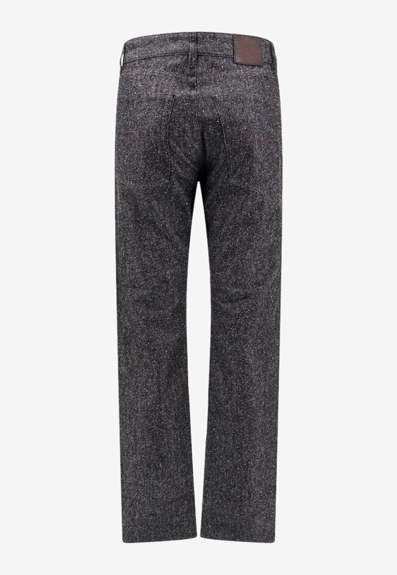 Straight Silk-Blend Pants