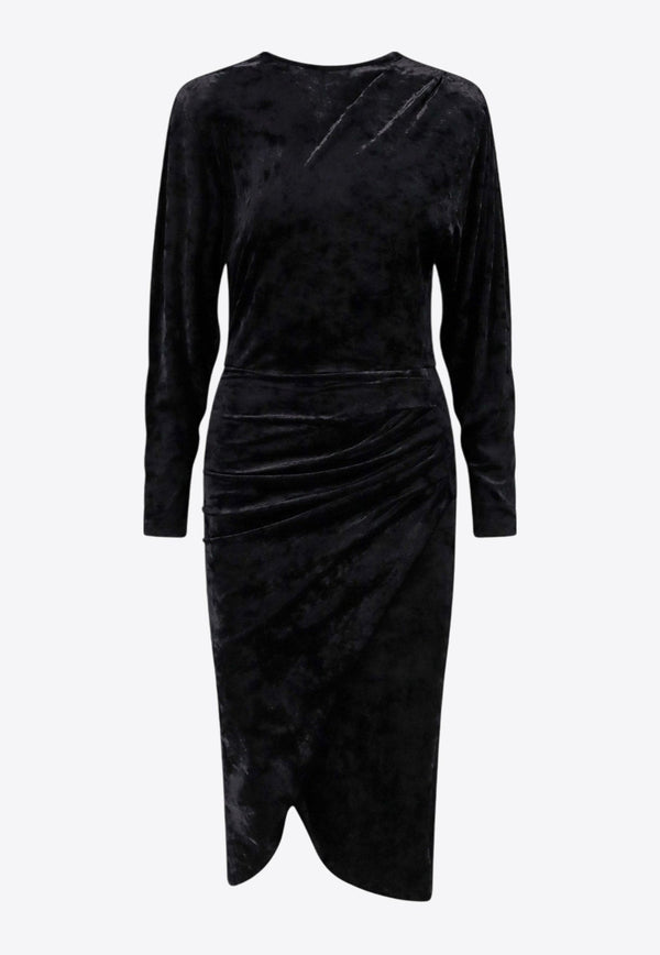 Hadley Velvet Draped Midi Dress