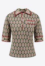 Jacquard Motif Polo T-shirt