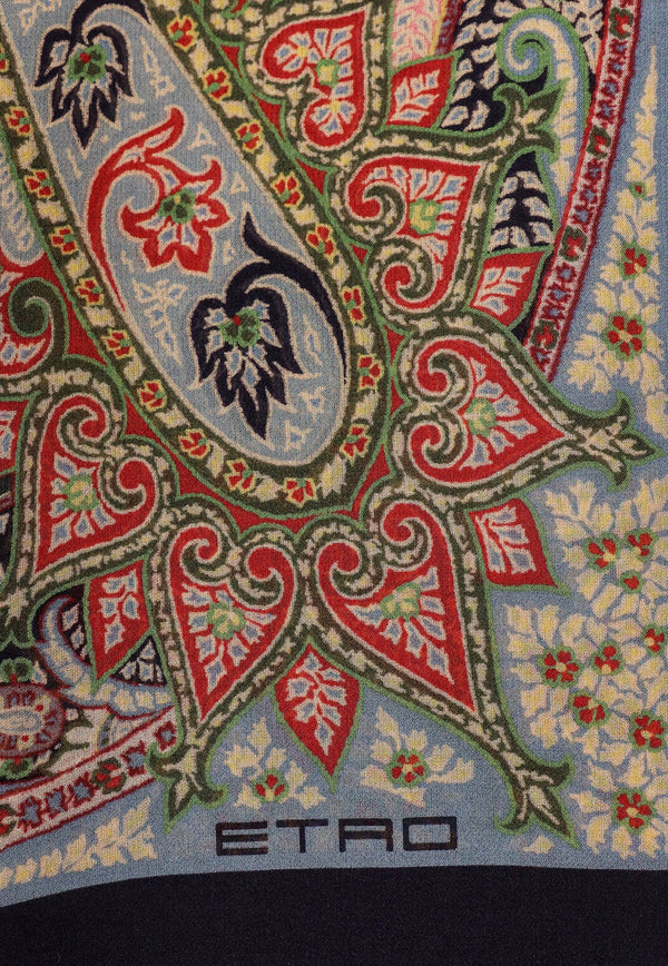 Paisley Print Silk Scarf