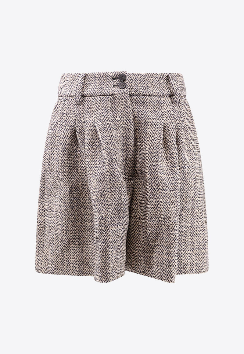 Mini Herringbone Shorts