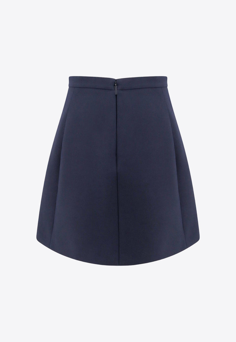 VLogo Silk-Blend Mini Skirt