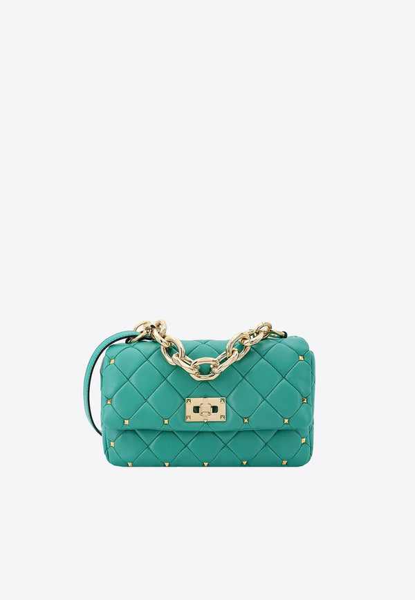 Rockstud Spike Quilted Leather Crossbody Bag