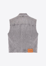 Frayed Denim Vest