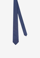 Gancini Embroidered Silk Tie