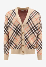 Vintage Check Mohair Wool Cardigan