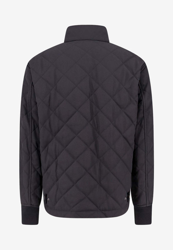 Quilted Nylon Bomber Jacket