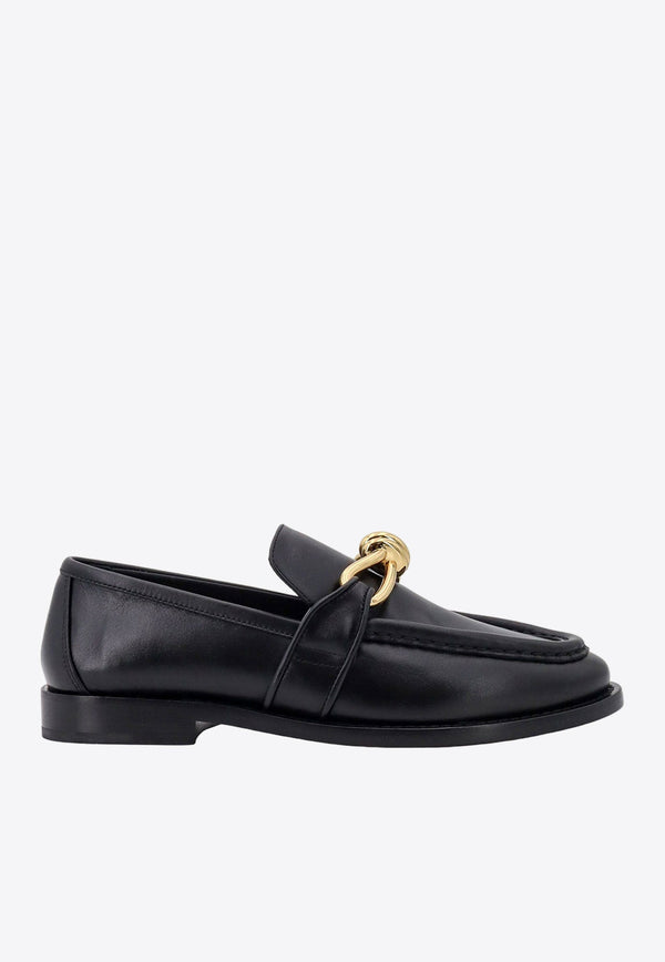 Astaire Knot-Detailed Leather Loafers