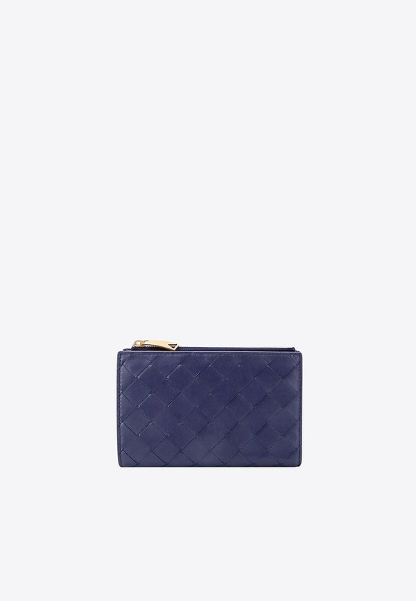 Intrecciato Weave Leather Wallet