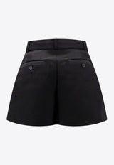 Pleat-Front Mini Shorts