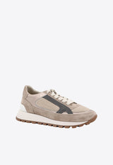 Monili Suede and Canvas Sneakers
