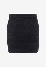 Wool-Blend Knitted Mini Skirt