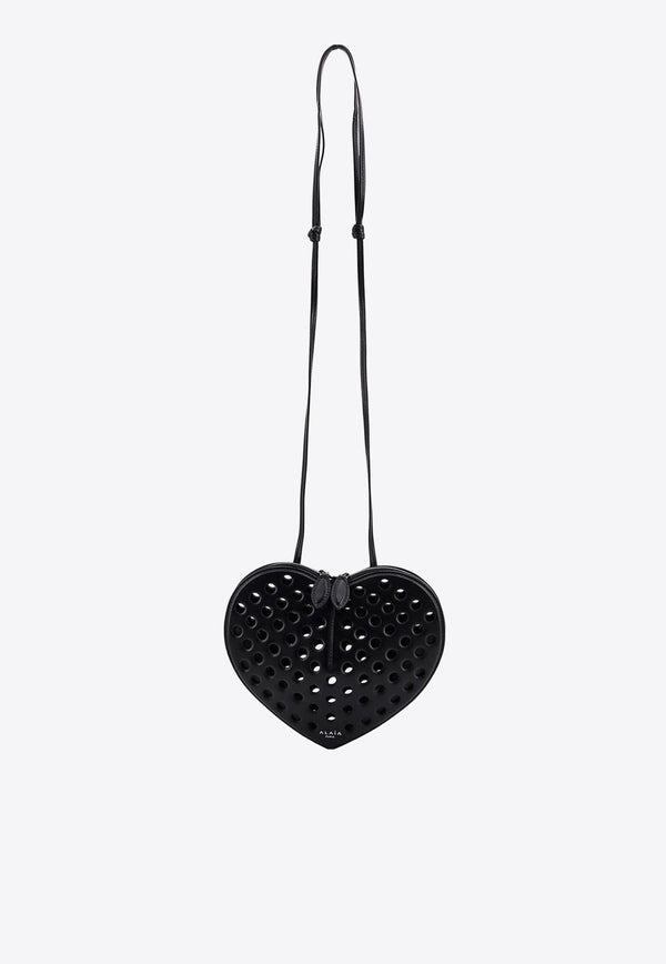 Le Cœur Perforated Nappa Leather Crossbody Bag