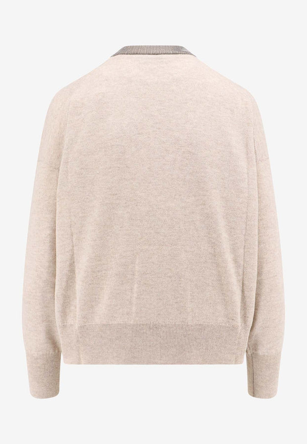 Long-Sleeved Monili Crewneck Sweater