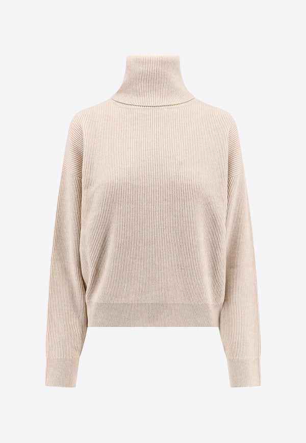 Turtleneck Knitted Wool Sweater