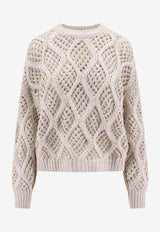 Open-Knit Cashmere Sweater