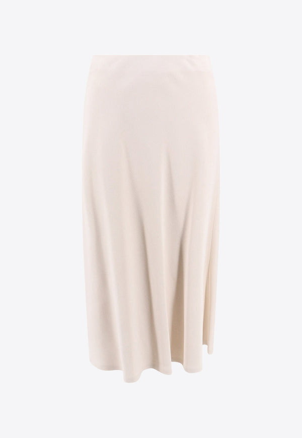 Flare Viscose Midi Skirt