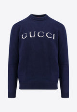 Embroidered Logo Wool Sweater